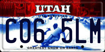 UT license plate C065LM