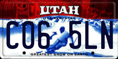 UT license plate C065LN