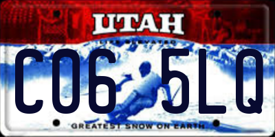 UT license plate C065LQ