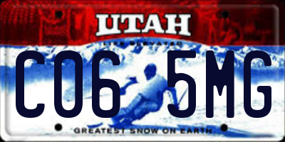 UT license plate C065MG