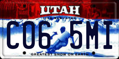 UT license plate C065MI