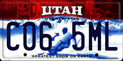 UT license plate C065ML
