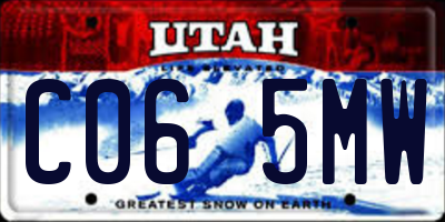 UT license plate C065MW