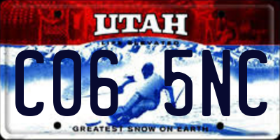 UT license plate C065NC