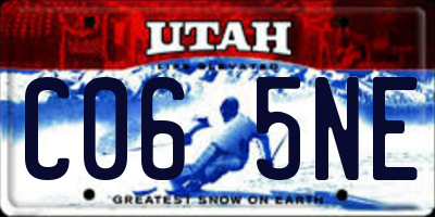 UT license plate C065NE