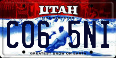 UT license plate C065NI