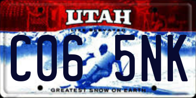 UT license plate C065NK