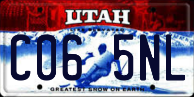 UT license plate C065NL