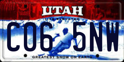 UT license plate C065NW