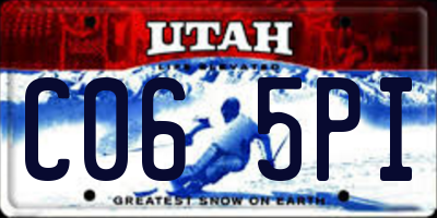 UT license plate C065PI