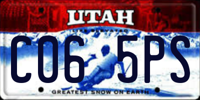 UT license plate C065PS