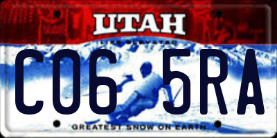 UT license plate C065RA