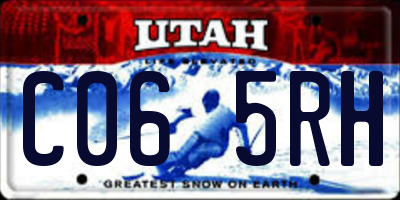 UT license plate C065RH