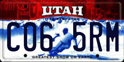 UT license plate C065RM