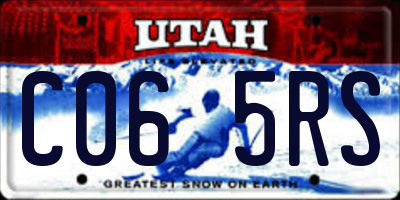 UT license plate C065RS