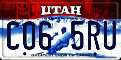 UT license plate C065RU