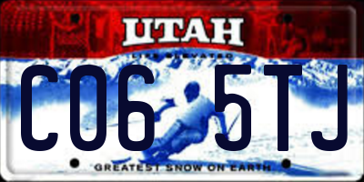 UT license plate C065TJ