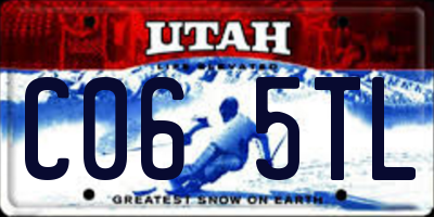 UT license plate C065TL