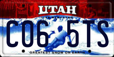 UT license plate C065TS