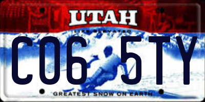 UT license plate C065TY