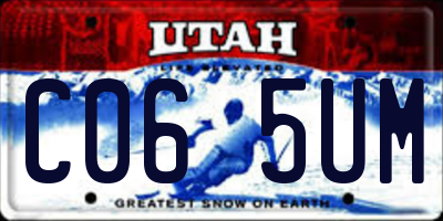 UT license plate C065UM
