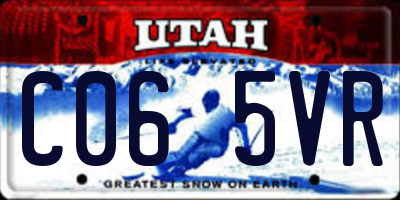 UT license plate C065VR