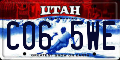 UT license plate C065WE