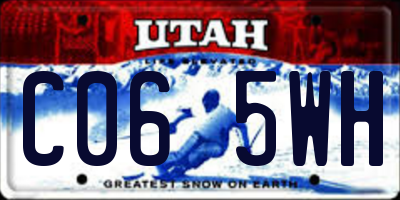 UT license plate C065WH