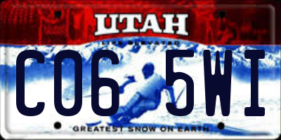 UT license plate C065WI