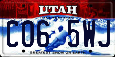 UT license plate C065WJ