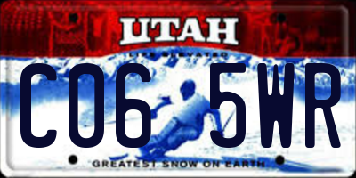 UT license plate C065WR