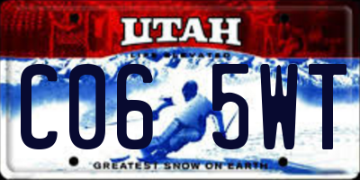 UT license plate C065WT