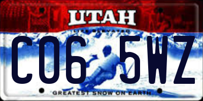 UT license plate C065WZ