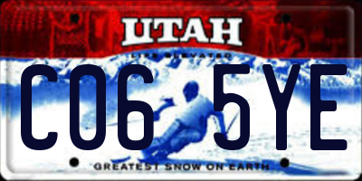 UT license plate C065YE