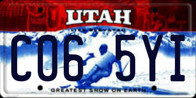 UT license plate C065YI