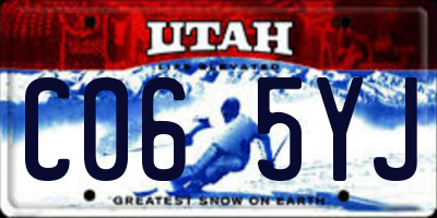 UT license plate C065YJ