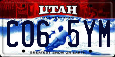 UT license plate C065YM