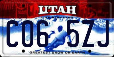 UT license plate C065ZJ