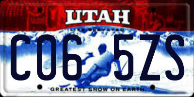 UT license plate C065ZS