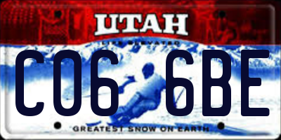UT license plate C066BE
