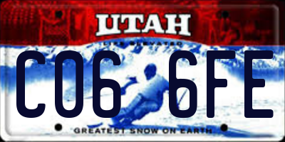 UT license plate C066FE