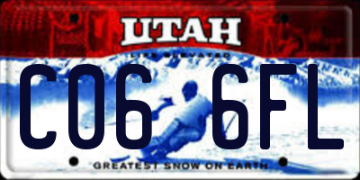 UT license plate C066FL