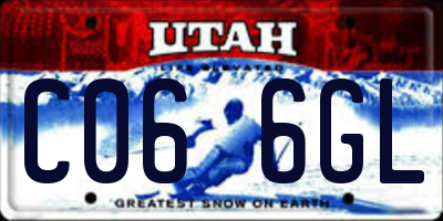 UT license plate C066GL