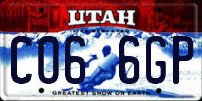 UT license plate C066GP