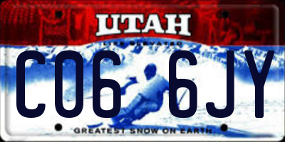 UT license plate C066JY