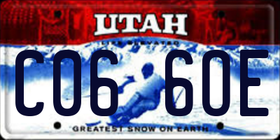 UT license plate C066OE