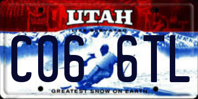 UT license plate C066TL