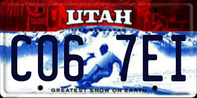 UT license plate C067EI