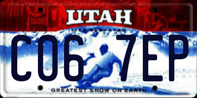UT license plate C067EP