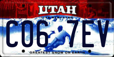 UT license plate C067EV